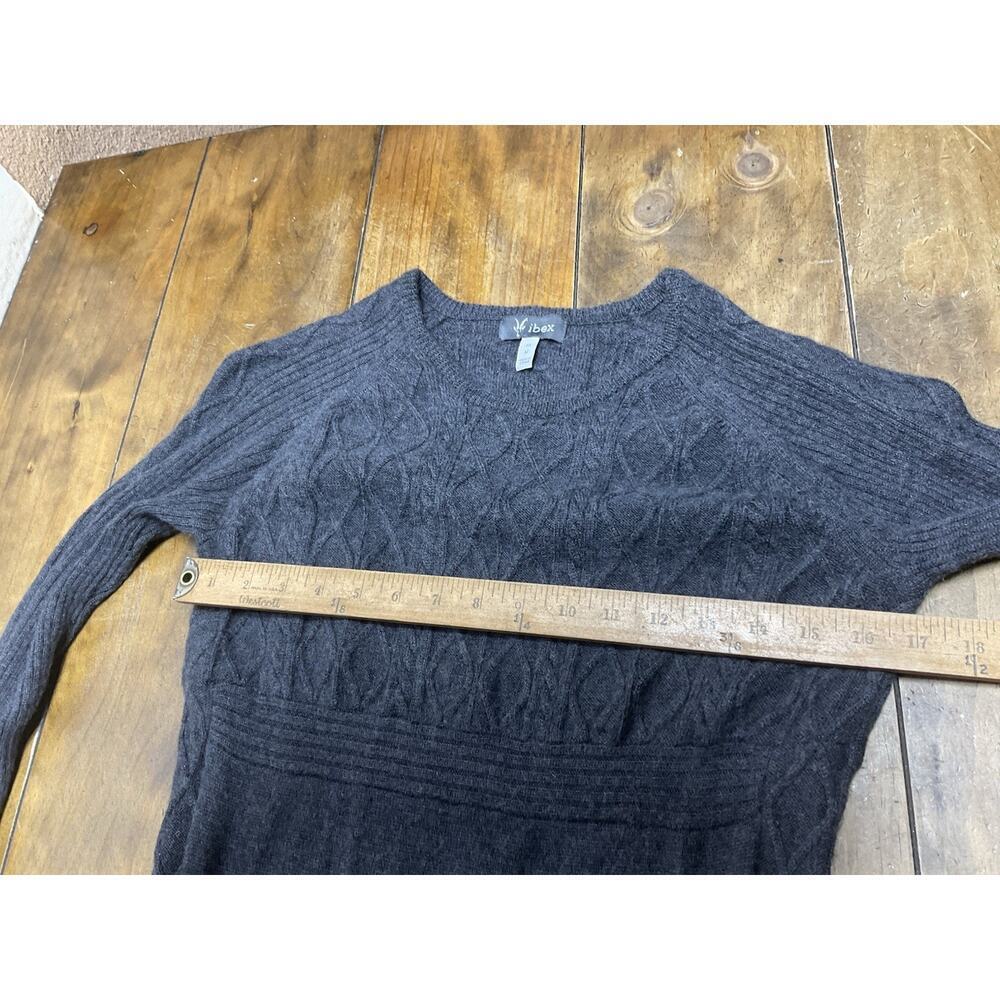 Ibex Arranmore Women's 100% Merino Wool Sweater Dress Gray Size Medium - Picture 6 of 12